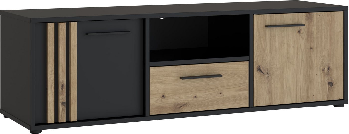 FORTE Lowboard Cardigan TV-Board, TV-Schrank, TV-Board, 2 farbig, Stauraum Kabelführung FORTE Lowboard Cardigan TV-Board, TV-Schrank, TV-Board, 2 farbig, Stauraum Kabelführung von FORTE