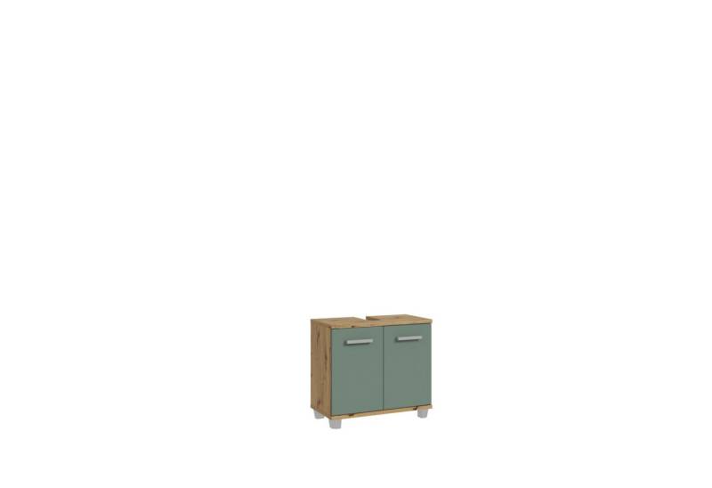 FORTE Unterschrank in Artisan Eiche/Salbei - 68,6x62x34,8cm (BxHxT) von FORTE