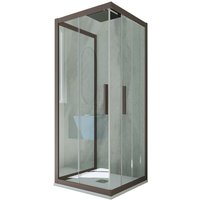 Forte - 3-seitige Duschkabine 75x75x75 Klarglas Chocolate Kolors Trio Forte - 3-seitige Duschkabine 75x75x75 Klarglas Chocolate Kolors Trio von FORTE