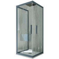 Forte - 3-seitige Duschkabine 80x80x80 Klarglas Marineblau Kolors Trio Forte - 3-seitige Duschkabine 80x80x80 Klarglas Marineblau Kolors Trio von FORTE