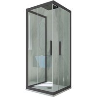 Forte - 3-seitige Duschkabine 90x90x90 Klarglas Anthrazit Kolors Trio von FORTE