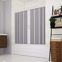 Idralite - Badewannen Aufsatz aus pvc mit Faltduschtür 170 cm weiss zentral 150 cm mod. Flex von FORTE