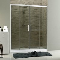 Idralite - Duschtür Nische in pvc weisses Profil h 200 mod Star 2 Türen 170 cm Klarglas Idralite - Duschtür Nische in pvc weisses Profil h 200 mod Star 2 Türen 170 cm Klarglas von FORTE