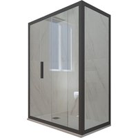 Eck-Duschkabine in pvc 75x100 Klarglas Anthrazit Deco Duo Eck-Duschkabine in pvc 75x100 Klarglas Anthrazit Deco Duo von FORTE