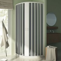 Forte - Rund-Duschkabine in pvc Faltduschkabine h 185 mod. Sharp Zentral 70x90 cm Radius 55 von FORTE