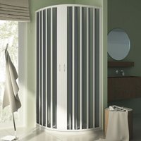 Rund-Duschkabine in pvc Faltduschkabine h 185 mod. Sharp Zentral 80x80 cm Radius 55 von IDRALITE
