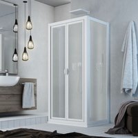 Weiss Acryl ausdehnbare dreiseitige duschkabine 90x105x90 cm h 190 mod. Delta trio von FORTE