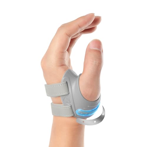 FORTEMOTUS Daumenorthese Links, CMC Ortho Daumensattelgelenk Bandage mit Schiene zur Stabilisierung Karpometakarpalgelenks und Schmerzlinderung bei Rhizarthrose und Arthrose(Grau, L, 23-26 cm) von FORTEMOTUS