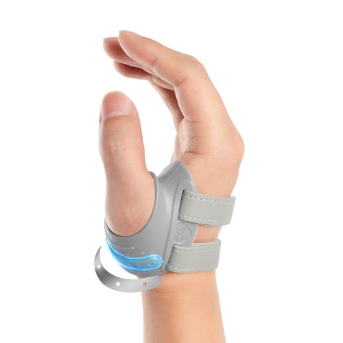 FORTEMOTUS Daumenorthese Rechts, Daumensattelgelenk Bandage mit Schiene, Verstellbarer Lederriemen zur Stabilisierung CMC-1 und Schmerzlinderung bei Rhizarthrose, Arthrose(Grau, S, 15-17.8 cm) von FORTEMOTUS