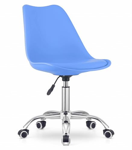 FORTENA vModernes Bürosystem: Schreibtisch und Drehstuhl in vielen Farbvarianten. Klappfunktion des Schreibtisches. (Stuhl, Blau) von FORTENA