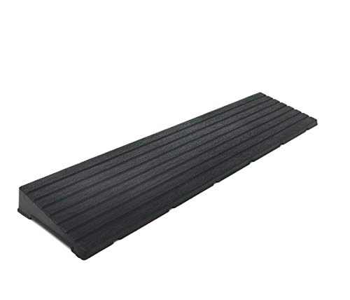 Premium Umrandung Randabschlussleiste schwarz für PP Terrassenfliesen – 30 x 30cm, Anti-Rutsch-Oberfläche, Klickfliesen aus Kunststoff in Holzoptik, Bodenbelag, witterungsbeständig, FORTENA von FORTENA