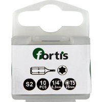 Fortis - Bit zähhart 1/4 DIN3126 C6,3 T5x25mm 10er Pack von FORTIS