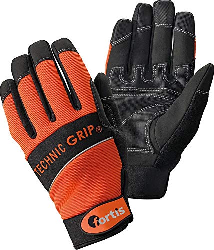 Fortis Handschuh TechnicGrip,Gr.10,orange/schwarz, von FORMAT