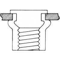 Fortis - Blindnietmutter Alu blank, Flachkopf, m 4, 10,5 mm lang, Rundschaft, geschlossen von FORTIS
