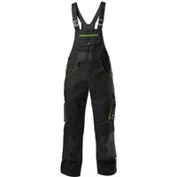 H-Latzhose 24, schw./limegreen, Gr. 64 - Fortis von FORTIS