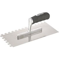 Glättekelle gezahnt rostfrei 10x10mm Softgriff - Fortis von FORTIS