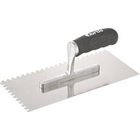 Glättekelle gezahnt rostfrei 6x 6mm Softgriff - Fortis von FORTIS