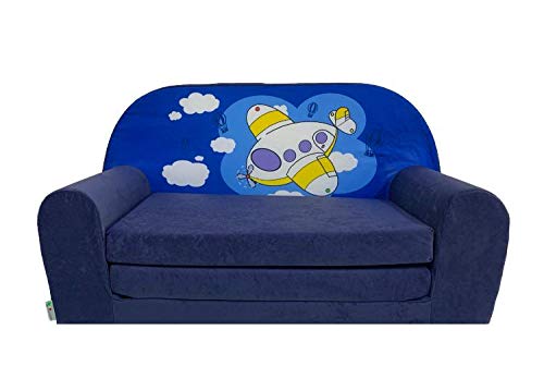FORTISLINE – Kindersofa Mini ausklappbar 40x78x45cm - Kindersofa für Kinder 2in1 - Kindercouch ausklappbar - Schlafcouch aus Schaumstoff - Abnehmbarer Bezug - Viele Motive von FORTISLINE