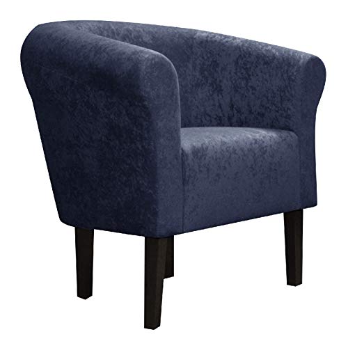 FORTISLINE Clubsessel Loungesessel Cocktailsessel Monaco 2" Mikrovelur W426_14 (Blau) von FORTISLINE