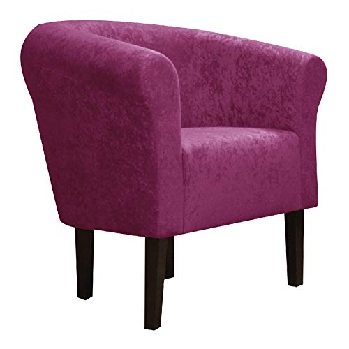 FORTISLINE Clubsessel Loungesessel Cocktailsessel Monaco 2" Mikrovelur W426_19 (Violett) von FORTISLINE