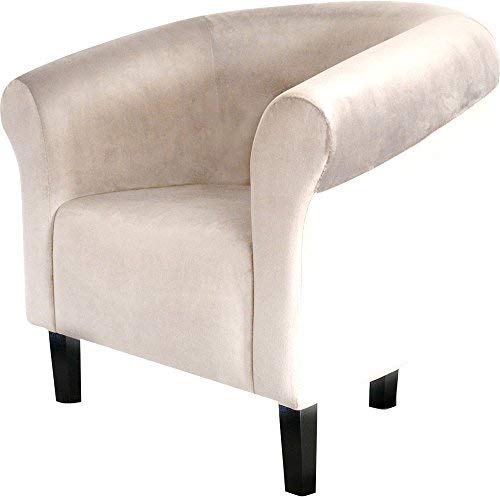 FORTISLINE Clubsessel Loungesessel Cocktailsessel Monaco 2" Plüsch Beige W364 25 von FORTISLINE