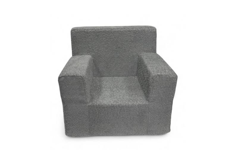 FORTISLINE Kindersessel aus Schaumstoff mit abnehmbarem Bezug Kinderzimmer Grau von FORTISLINE