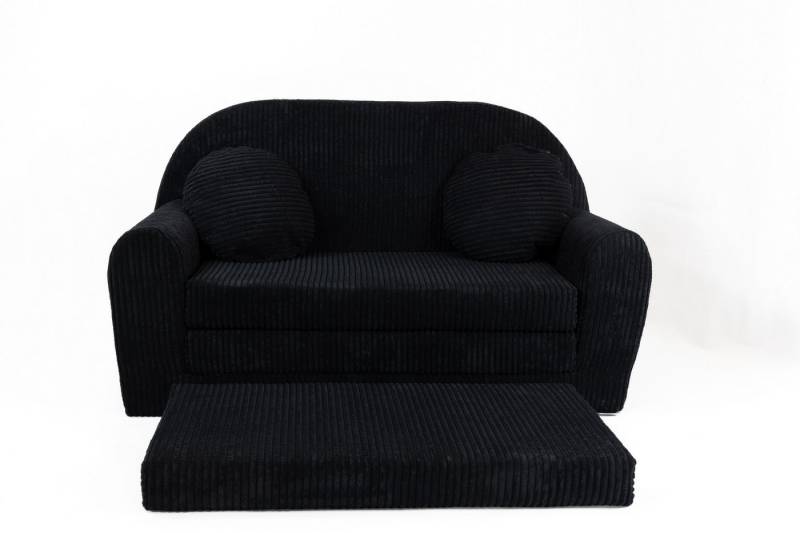 FORTISLINE Kindersofa Kindersofa Rosalia Ausklappbares Sofa aus Cord mit Verlängerung von FORTISLINE