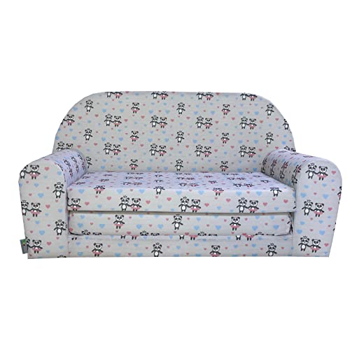 FORTISLINE – Kindersofa MINI ausklappbar 40x78x45cm - Kindersofa für Kinder 2in1 - Kindercouch ausklappbar - Schlafcouch aus Schaumstoff - Abnehmbarer Bezug - Viele Motive von FORTISLINE