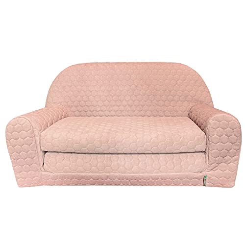 FORTISLINE Kindersofa Mini zum Aufklappen PIK Cloud W386 (Puderrosa) von FORTISLINE