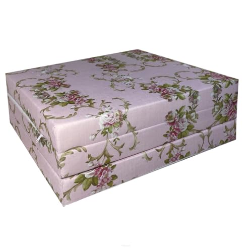 FORTISLINE - Klappmatratze 195x60x9cm - 3-teilige Faltmatratze - H2 Gästematratze - Camping Faltbare - Kamping Bett - Waschbar Bezug - Erwachsene Klappbar - Reisematratze - Schaumstoff Matratze von FORTISLINE