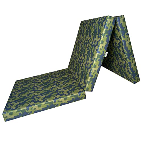FORTISLINE - Klappmatratze 195x80x9cm - 3-teilige Faltmatratze - H2 Gästematratze - Camping Faltbare - Kamping Bett - Waschbar Bezug - Erwachsene Klappbar - Reisematratze - Schaumstoff Matratze FORTISLINE - Klappmatratze 195x80x9cm - 3-teilige Faltmatratze - H2 Gästematratze - Camping Faltbare - Kamping Bett - Waschbar Bezug - Erwachsene Klappbar - Reisematratze - Schaumstoff Matratze von FORTISLINE