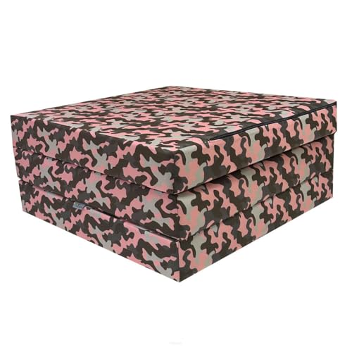 FORTISLINE - Klappmatratze 180x65x7cm - 3-teilige Faltmatratze - H2 Gästematratze - Camping Faltbare - Kamping Bett - Waschbar Bezug - Erwachsene Klappbar - Reisematratze - Schaumstoff Matratze von FORTISLINE