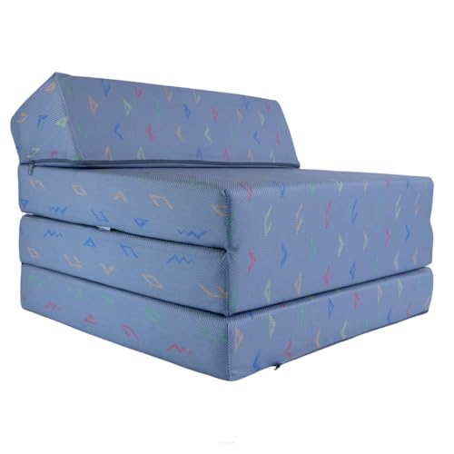 FORTISLINE - Klappmatratze 200x70x10cm - 3-teilige Faltmatratze - H2 Gästematratze - Camping Faltbare - Kamping Bett - Waschbar Bezug - Erwachsene Klappbar - Reisematratze - Schaumstoff Matratze von FORTISLINE