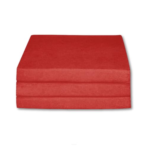 FORTISLINE - Klappmatratze 195x80x9cm - 3-teilige Faltmatratze - H2 Gästematratze - Camping Faltbare - Kamping Bett - Waschbar Bezug - Erwachsene Klappbar - Reisematratze - Schaumstoff Matratze von FORTISLINE