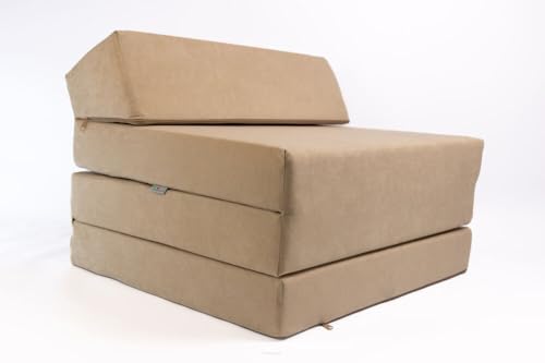 FORTISLINE - Klappmatratze 200x70x10cm - 3-teilige Faltmatratze - H2 Gästematratze - Camping Faltbare - Kamping Bett - Waschbar Bezug - Erwachsene Klappbar - Reisematratze - Schaumstoff Matratze von FORTISLINE