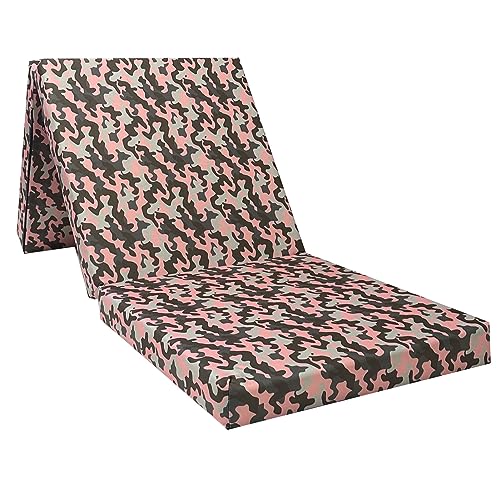 FORTISLINE - Klappmatratze 195x60x9cm - 3-teilige Faltmatratze - H2 Gästematratze - Camping Faltbare - Kamping Bett - Waschbar Bezug - Erwachsene Klappbar - Reisematratze - Schaumstoff Matratze von FORTISLINE