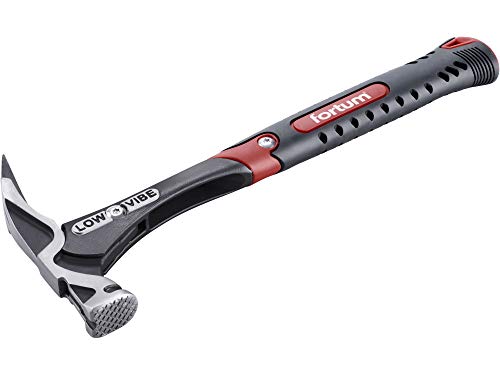 Fortum Latthammer LOW-VIBE, 680 g, Länge 320 mm, Zimmerer-Hammer mit Rückstoßdämpfung und vibrationsarm, Fortum 4751100 Zimmermannshammer von FORTUM