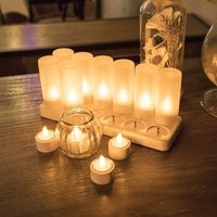 12er-Pack wiederaufladbare LED-Kerzen, elektrische LED-Kerzen, flackernde Flamme, mit Ladestation, Dekoration für Weihnachten, Geburtstag, Hochzeit, 12er-Pack wiederaufladbare LED-Kerzen, elektrische LED-Kerzen, flackernde Flamme, mit Ladestation, Dekoration für Weihnachten, Geburtstag, Hochzeit, von FORTUNEVILLE