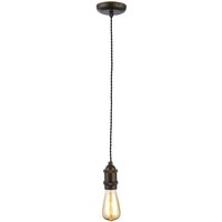 Forum Lighting - Forum Dale Schlanke Pendel-Deckenleuchte Bronze, Schwarz IP44 von FORUM LIGHTING