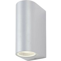 Forum Lighting - Forum Antar 2-flammige Outdoor-Up-Down-Wandleuchte Silber IP44 von FORUM LIGHTING