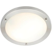 Forum Delphi 2-flammige Badezimmer-Deckenleuchte, satiniertes Nickel, IP44 von FORUM LIGHTING