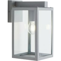 Forum Lighting - Forum Hestia Glaspaneel-Außenwandlaterne Silber IP44 von FORUM LIGHTING