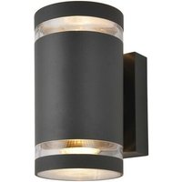 Forum Lighting - Forum Lens 2-flammige Outdoor-Up-Down-Wandleuchte Anthrazit IP44 von FORUM LIGHTING