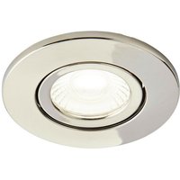 Forum SNic Verstellbares, feuerbeständiges LED-Einbau-Downlight mit 4000 k, Satin-Nickel, IP65 von FORUM LIGHTING