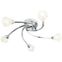 Forum Lighting - Forum Volos 5-flammige Badezimmer-Deckenleuchte, Chrom, klar, IP44 von FORUM LIGHTING