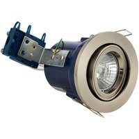 Forum Lighting - Forum Yate Verstellbares, feuerbeständiges Einbau-Downlight, satiniertes Chrom von FORUM LIGHTING