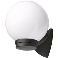 Forum Lighting - Forum York Outdoor Globe Wandleuchte Schwarz & Opal IP44 von FORUM LIGHTING