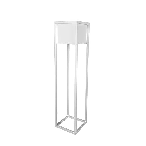 FORVEGA Modern Sol Blumenbeet, h90 x 21 x 21, Poliertes Metall, Ganzverschweißt, Industrial Loft Style, Langlebig, Beschädigungsbeständig, Pulverbeschichtet, Weiß von FORVEGA