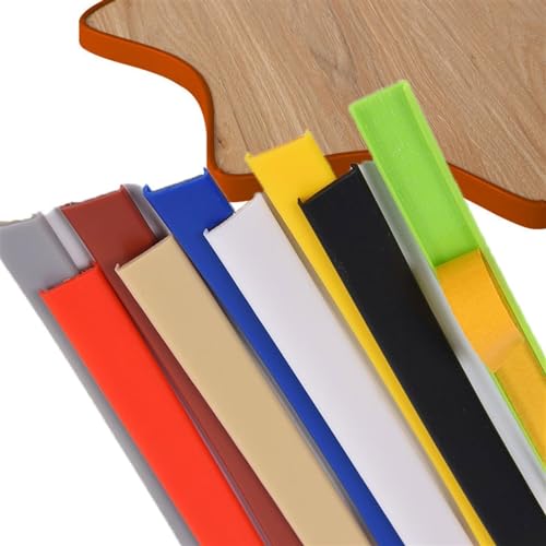 5m Kantenumleimer Selbstklebend Kantenschutz Umleimer Furnierklebeband Kein Aufbügeln, U-Form TPE Möbelkantenband, selbstsichernde Furnier-Randschiene (Color : Yellow, Size : 9mm) von FORVOLWCO