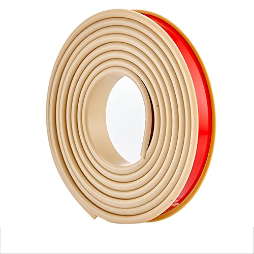 FORVOLWCO 3 Meter Kantenumleimer Selbstklebend Kantenschutz Umleimer Furnierklebeband Kein Aufbügeln, U-Form TPE Möbelkantenband, selbstsichernde Furnier-Randschiene (Color : Beige, Size : 14mm) von FORVOLWCO